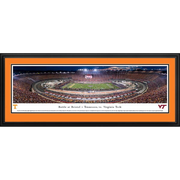 Blakeway Panoramas Battle at Bristol 'Tennessee vs Virginia Tech' Framed Print