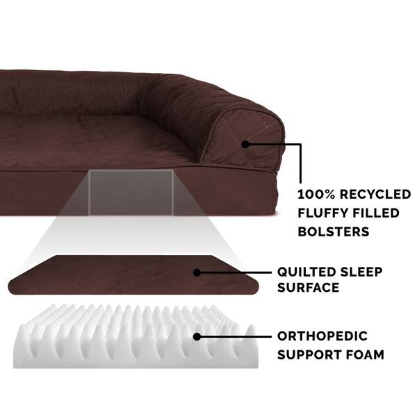 Shop Furhaven Pet Bed Quilted Orthopedic Sofa Dog Bed Free
