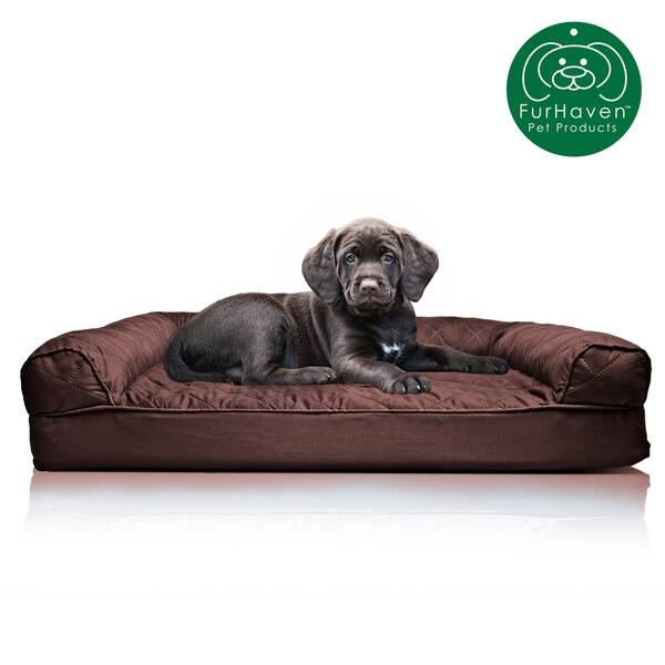 Shop Furhaven Pet Bed Quilted Orthopedic Sofa Dog Bed Free