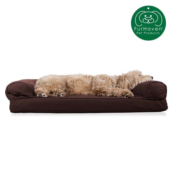 Shop Furhaven Pet Bed Quilted Orthopedic Sofa Dog Bed Free