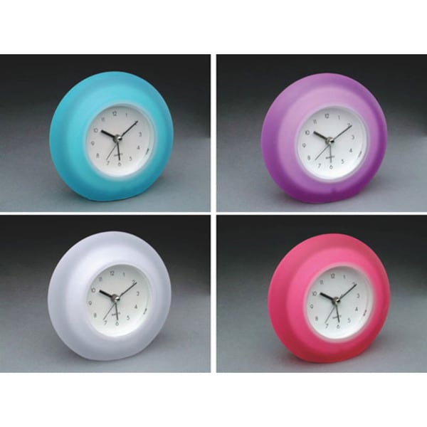 Equity 25300 4.65" Quartz Frosted Alarm Clock Assorted Colors