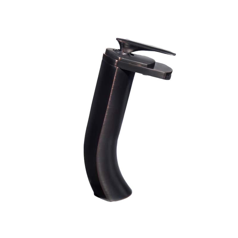 Novatto Cascade Oil-rubbed Bronze Brass Single-lever Deck-mount Waterfall Vessel Faucet