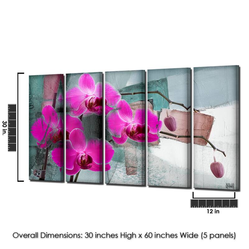 Ready2HangArt 'Painted Petals XIII' 5-PC Canvas Art Set