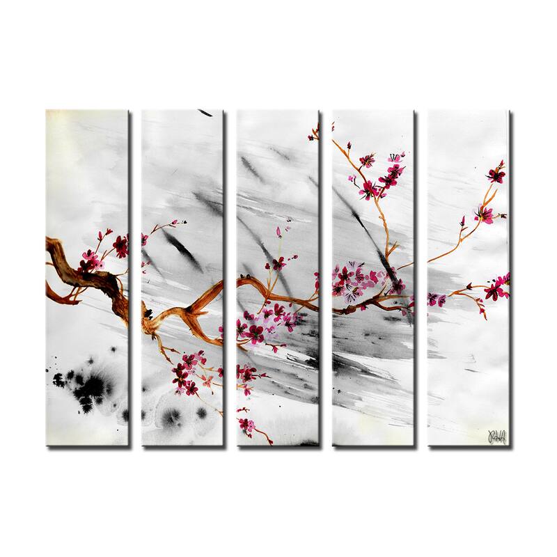 Ready2HangArt 'Painted Petals XII' 5-PC Canvas Wall Art Set