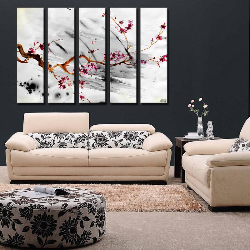Ready2HangArt 'Painted Petals XII' 5-PC Canvas Wall Art Set