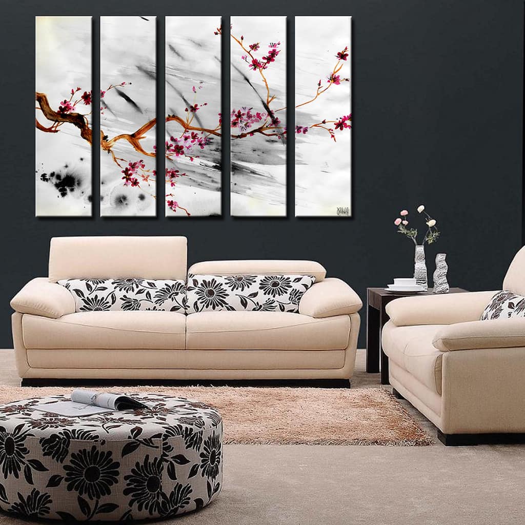 Ready2HangArt 'Painted Petals XII' 5-PC Canvas Wall Art Set