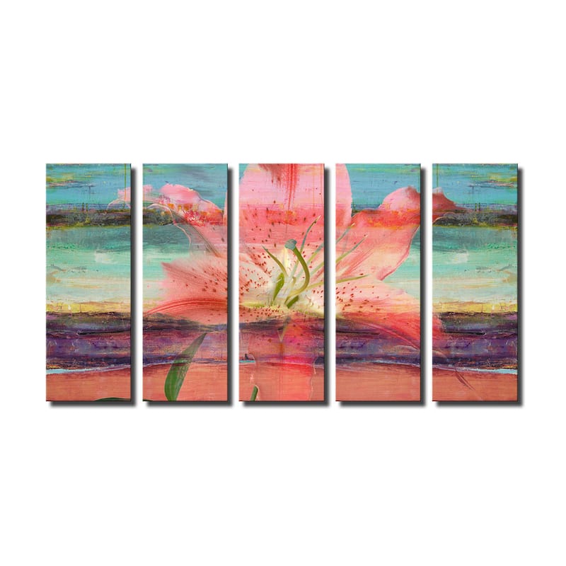 Ready2HangArt 'Painted Petals IX' 5-PC Canvas Wall Art Set