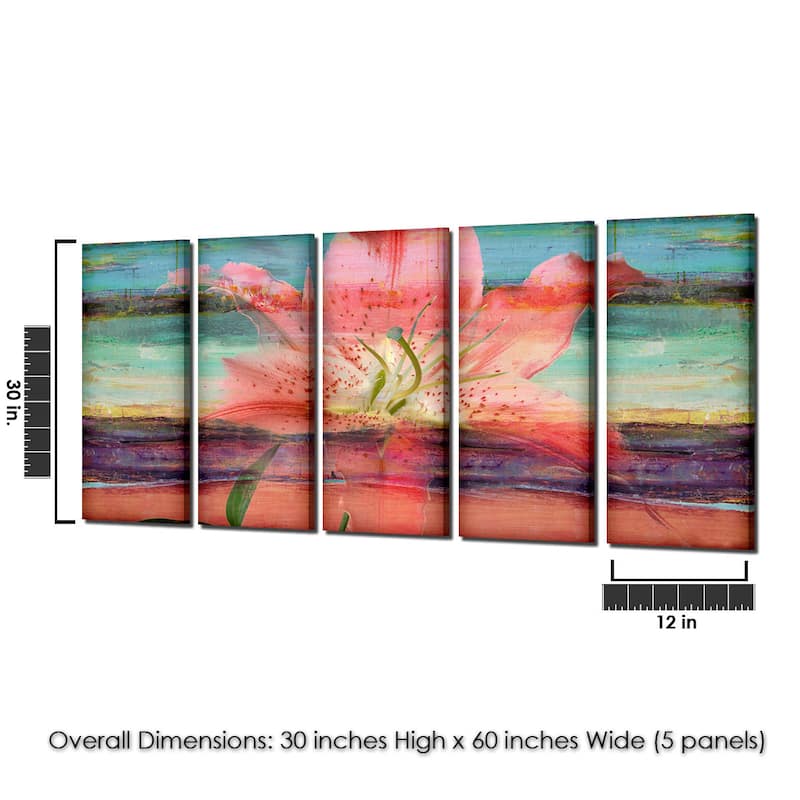 Ready2HangArt 'Painted Petals IX' 5-PC Canvas Wall Art Set