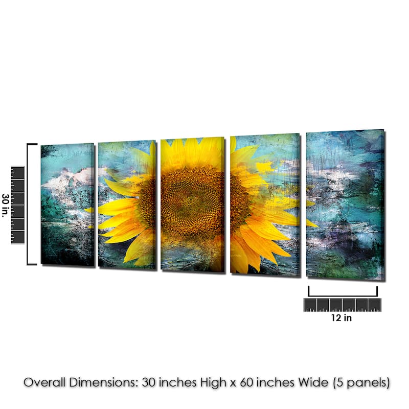Ready2HangArt 'Painted Petals VIII' 5-Piece Canvas Wall Art