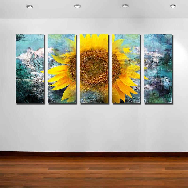 Ready2HangArt 'Painted Petals VIII' 5-Piece Canvas Wall Art