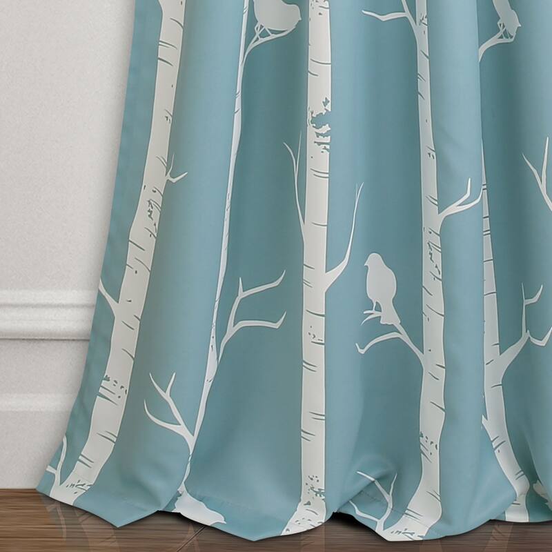 Lush Decor Bird on the Tree Room Darkening Window Curtain Panel Pair