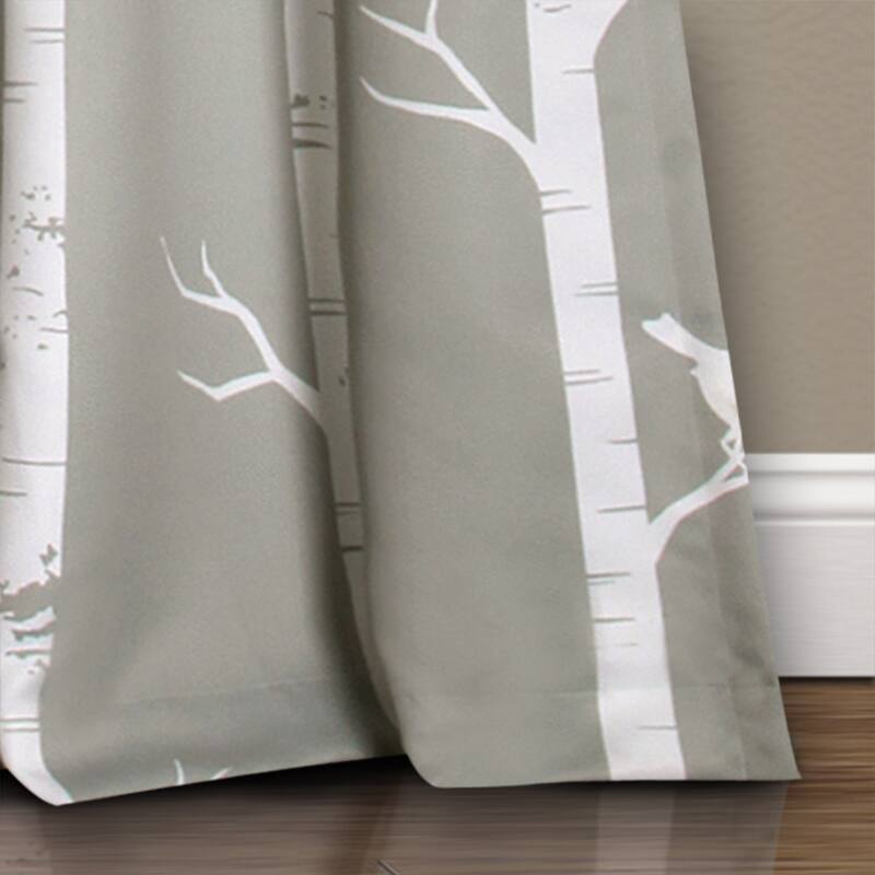Lush Decor Bird on the Tree Room Darkening Window Curtain Panel Pair