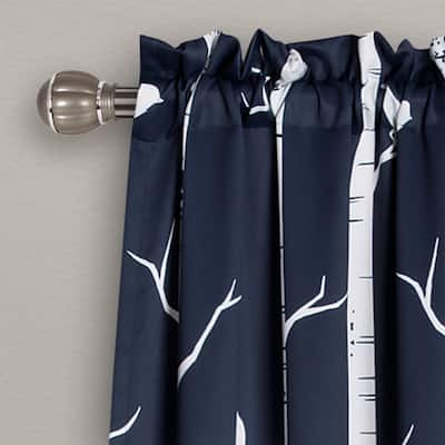 Lush Decor Bird on the Tree Room Darkening Window Curtain Panel Pair