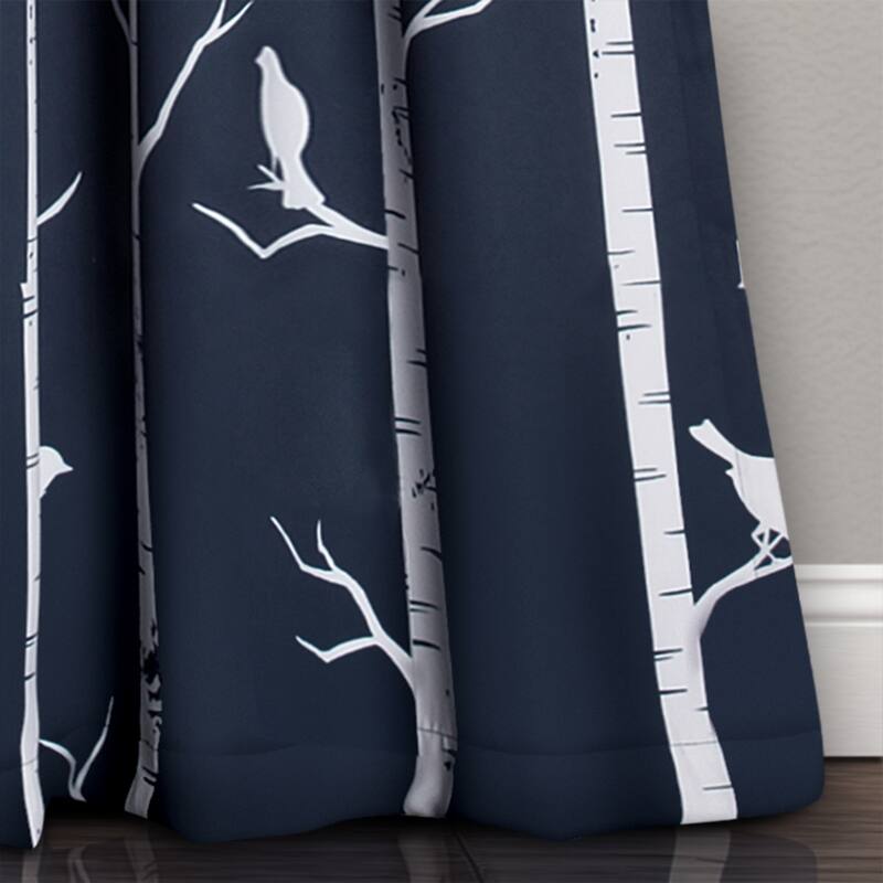 Lush Decor Bird on the Tree Room Darkening Window Curtain Panel Pair