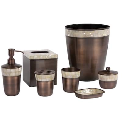 Opal Copper 7-Piece Bath Accessory Set