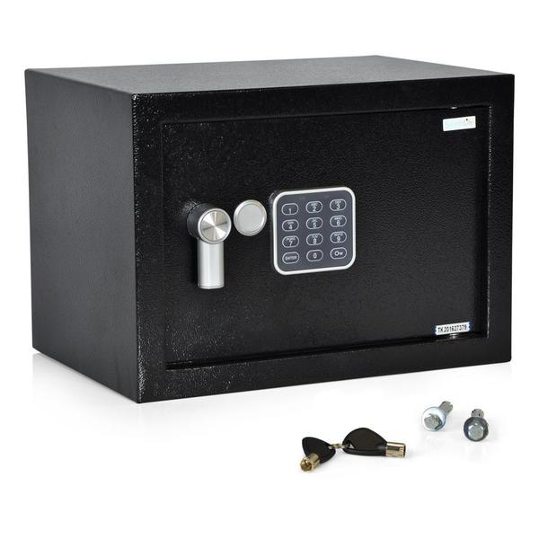 SereneLife SLSFE14 Steel Compact Electronic Safe Box With Mechanical Override and 2 Keys