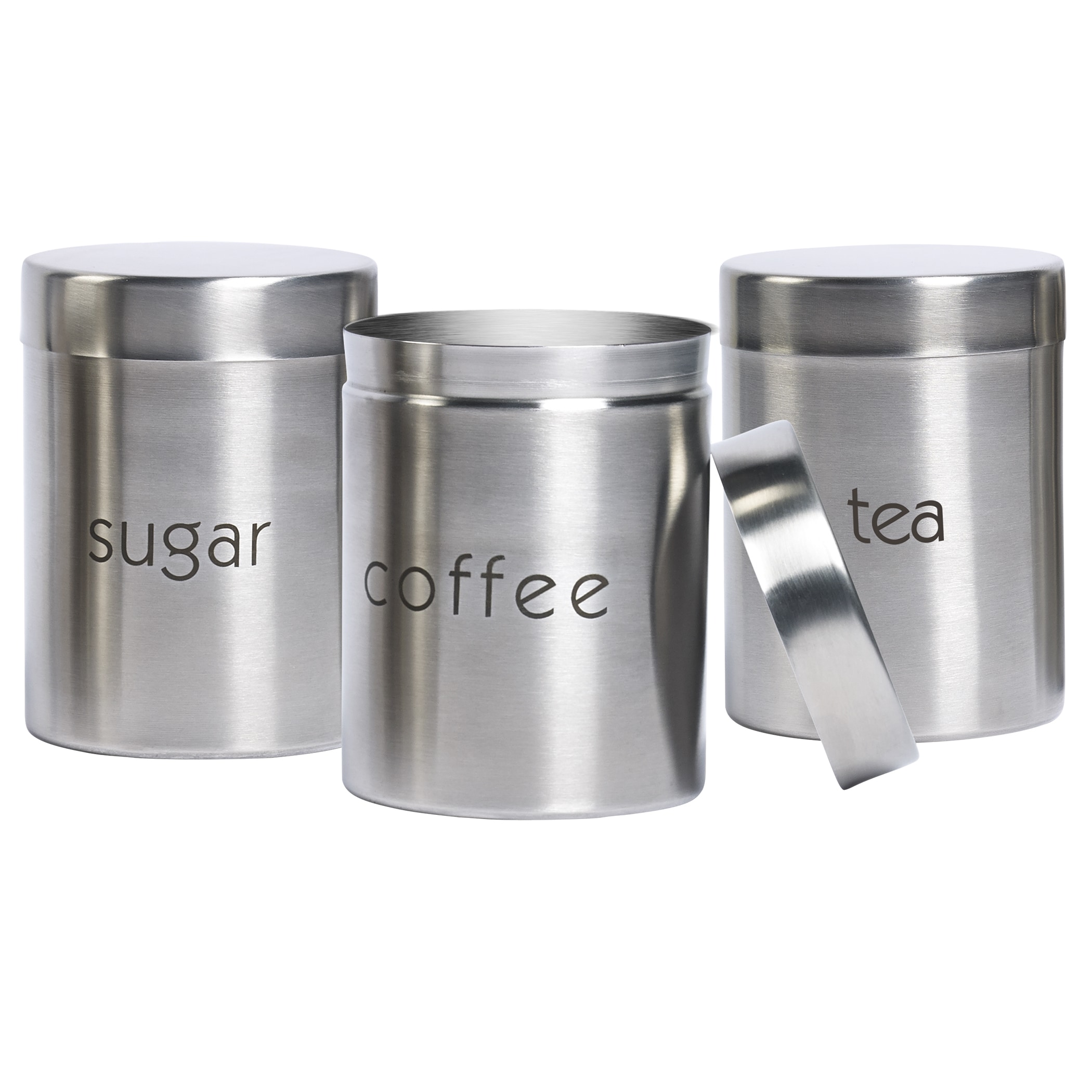 Steel Coffee Canister & Scoop Set (24oz.) by Bretani - Bed Bath & Beyond -  30830886