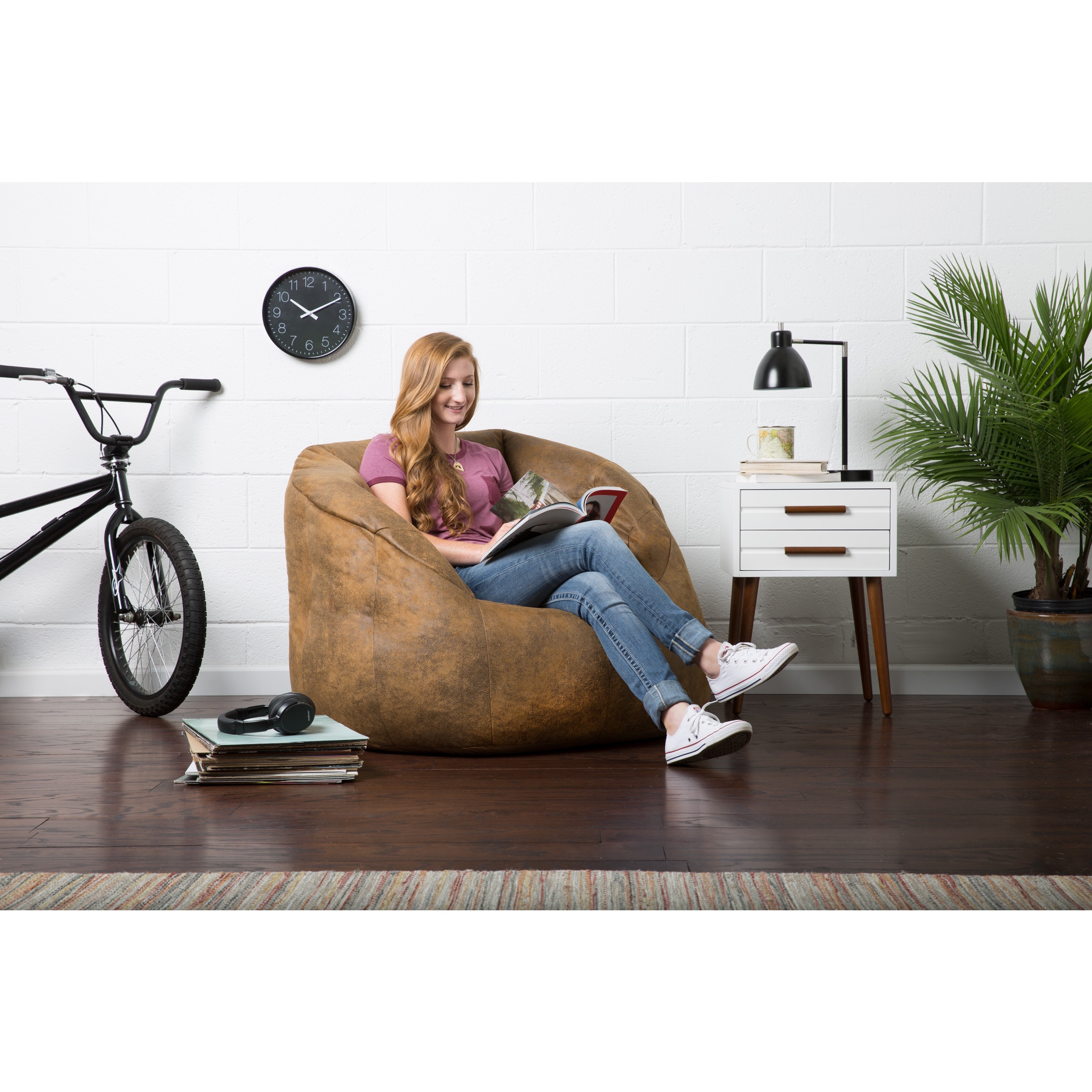 Big Joe Milano Large Blazer Bean Bag - Cement