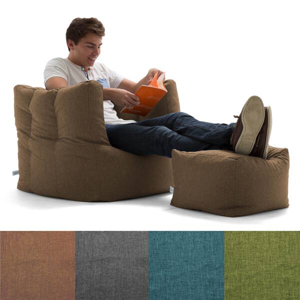 Shop Big Joe Lux Cube Ottoman Bean Bag Chair Multiple Colors