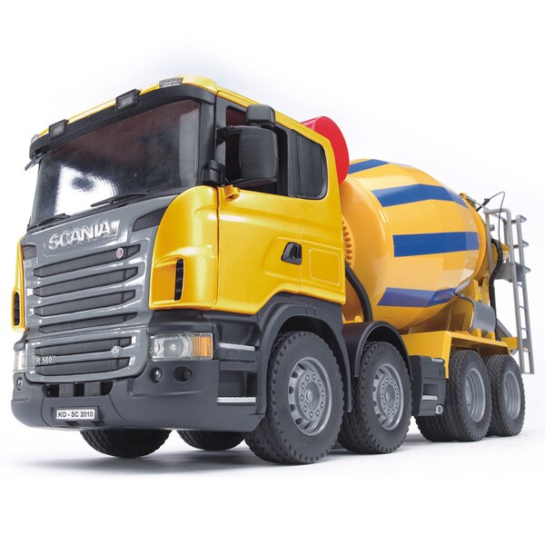 bruder cement mixer yellow