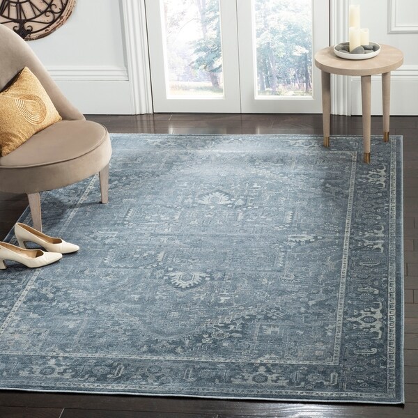 Safavieh Vintage Oriental Blue Distressed Silky Viscose Rug - 7' x 10'
