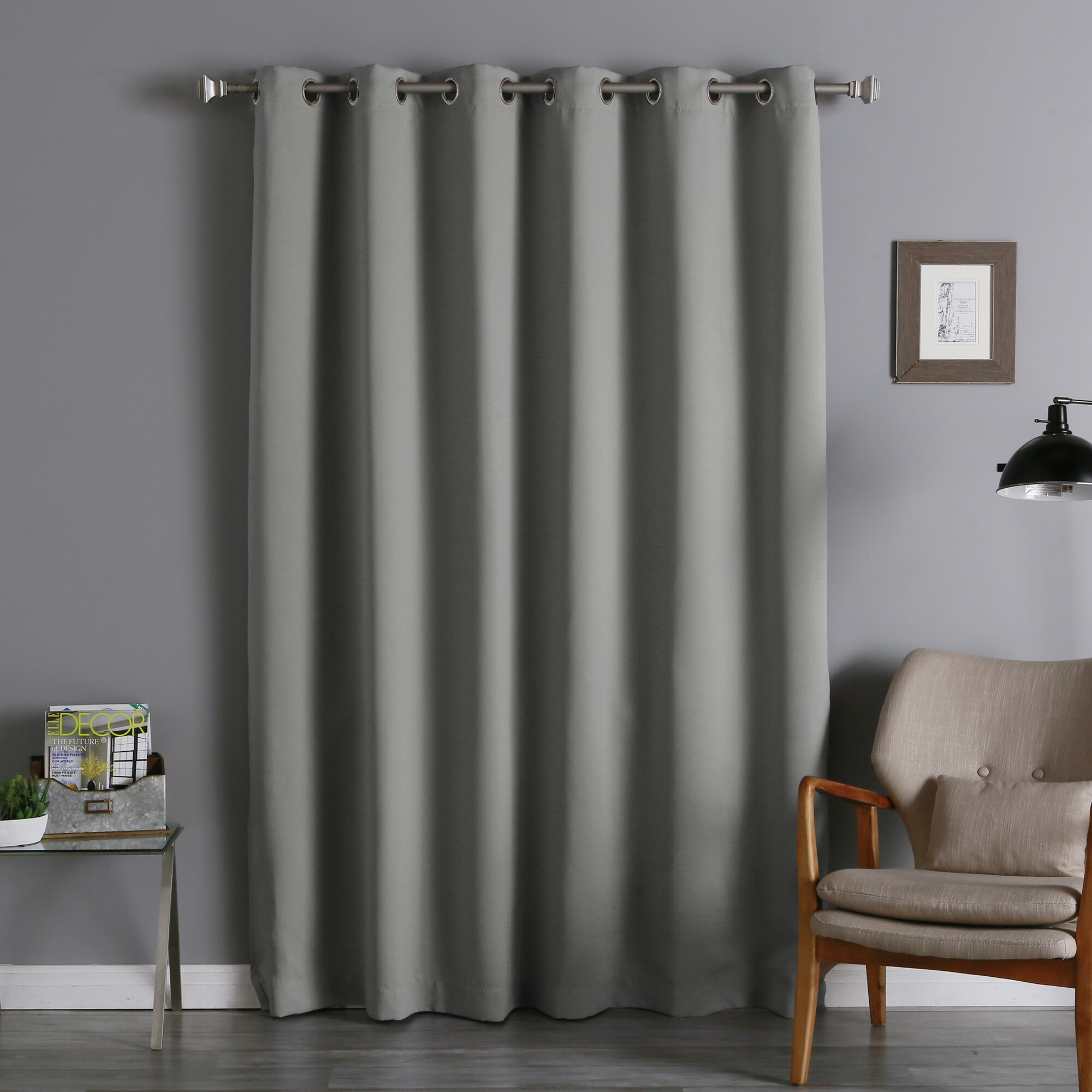 Shop Aurora Home Silvertone Grommet Top Wide Width Thermal