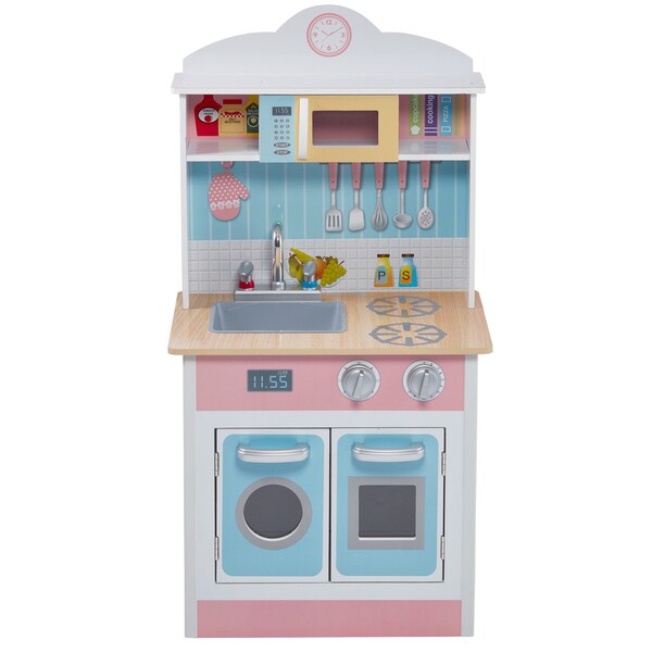 kidkraft uptown pastel play kitchen and laundry playset