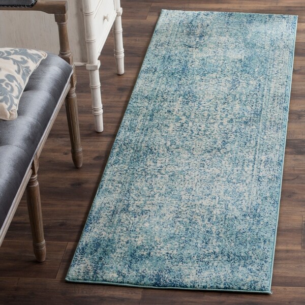 Safavieh Evoke Vintage Oriental Blue/ Ivory Distressed Rug - 2' 2 x 9'