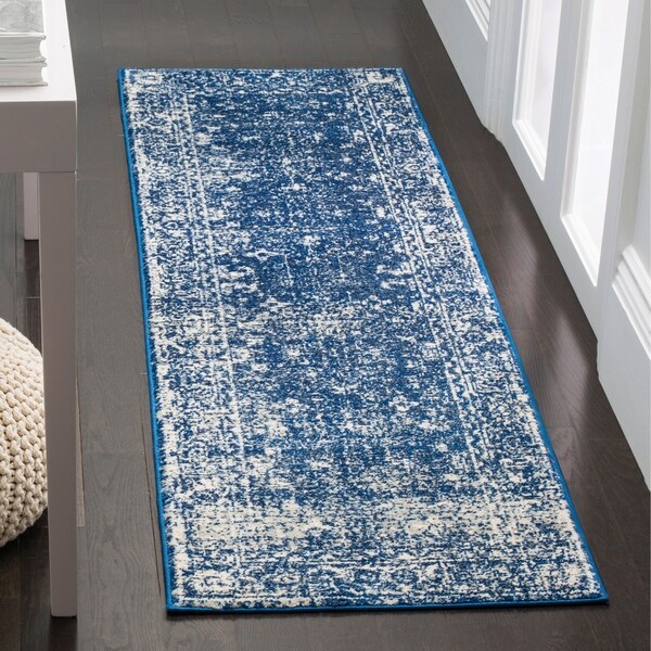 Safavieh Evoke Vintage Oriental Navy Blue/ Ivory Distressed Rug - 2'2 x 7'