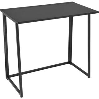 Black Desks Computer Tables For Less Urban Black Wood And Metal Writing Desk