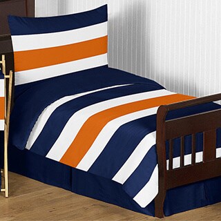 Navy Blue Orange Bedding Zef Jam Sweet Jojo Designs Navy Blue And Orange Stripe Comforter Set Free