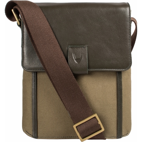 vertical messenger leather bag