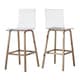 preview thumbnail 26 of 28, Miles Acrylic Swivel High Back Bar Stools (Set of 2) by iNSPIRE Q Bold Champagne - Bar height