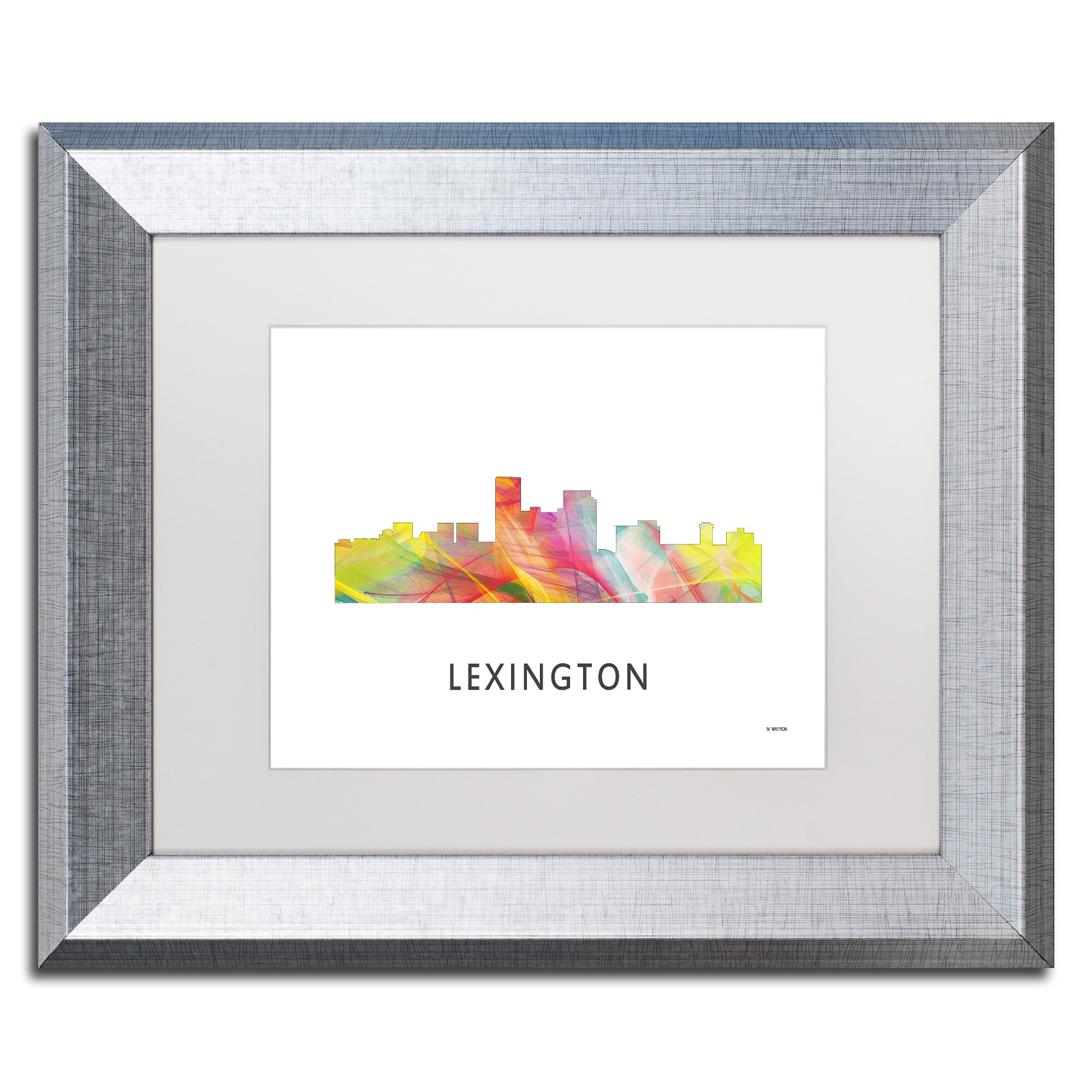 Shop Marlene Watson Lexington Kentucky Skyline Wb 1 Matted Framed Art Overstock