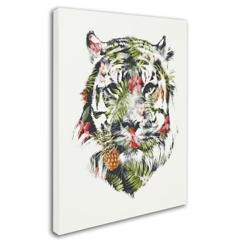 Robert Farkas 'Tropical Tiger' Canvas Art - Multi