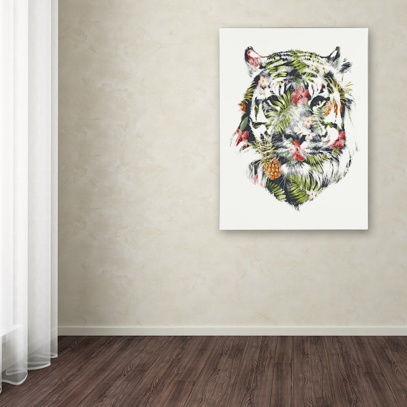 Robert Farkas 'Tropical Tiger' Canvas Art - Multi
