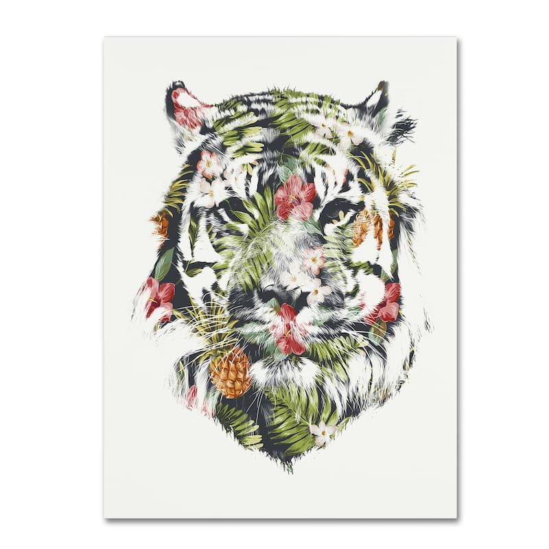 Robert Farkas 'Tropical Tiger' Canvas Art - Multi