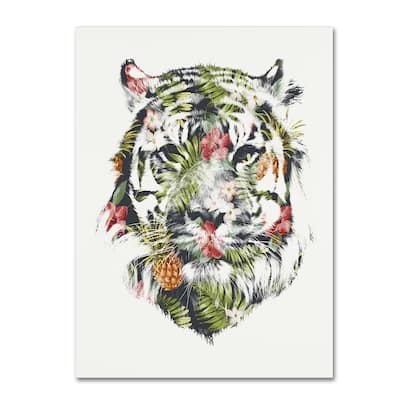 Robert Farkas 'Tropical Tiger' Canvas Art - Multi