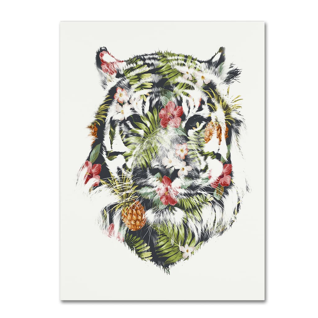 Robert Farkas 'Tropical Tiger' Canvas Art - Multi
