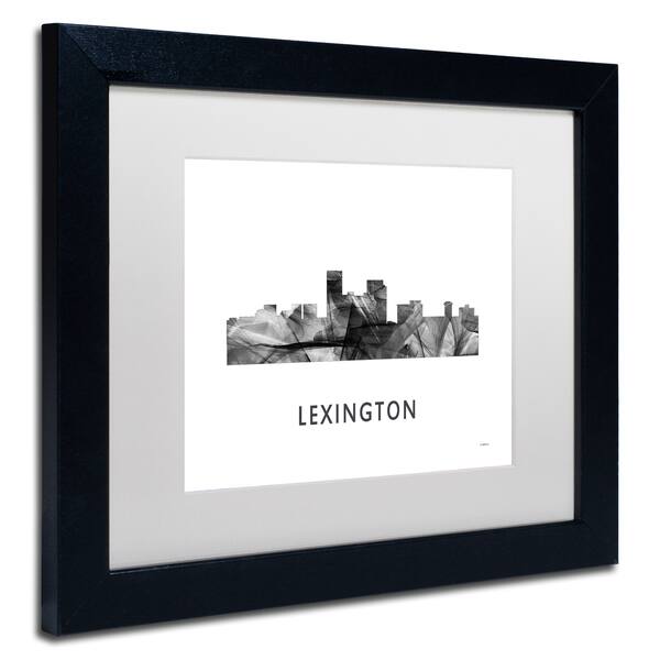 Shop Marlene Watson Lexington Kentucky Skyline Wb Bw Matted Framed Art Overstock