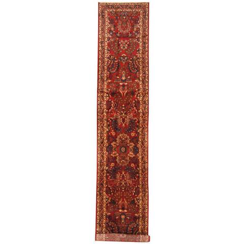 HERAT ORIENTAL Handmade One-of-a-Kind Hamadan Wool Runner (Iran) - 2'10 x 16'