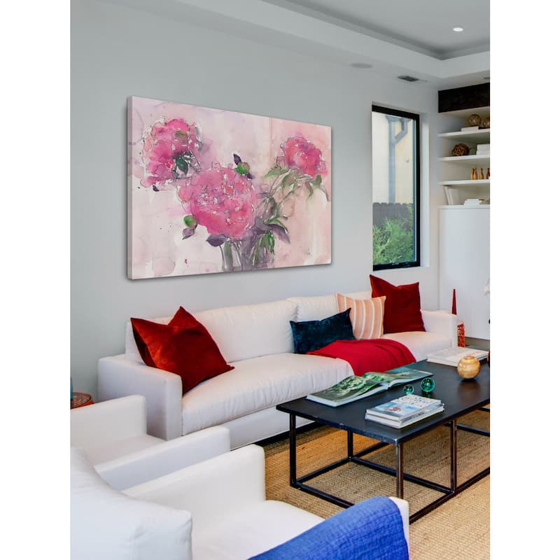 Marmont Hill - 'Pink Blush' Painting Print on Wrapped Canvas - Multi-Color