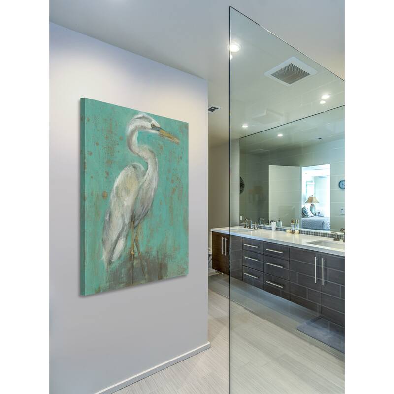 Marmont Hill - 'Seaspray Heron I' Painting Print on Wrapped Canvas - Multi-Color