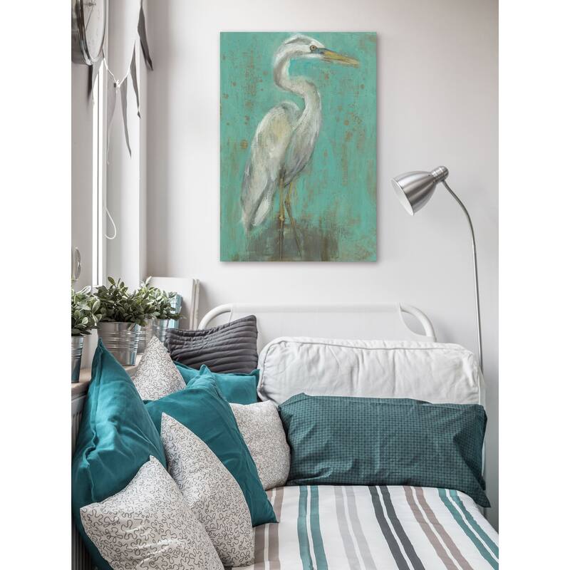 Marmont Hill - 'Seaspray Heron I' Painting Print on Wrapped Canvas - Multi-Color