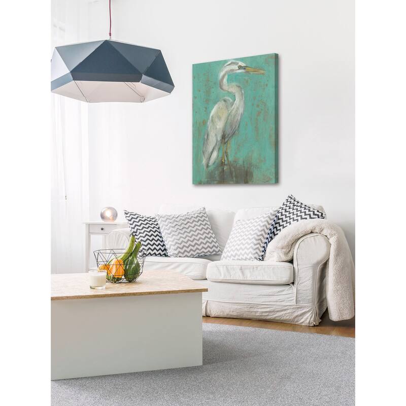 Marmont Hill - 'Seaspray Heron I' Painting Print on Wrapped Canvas - Multi-Color
