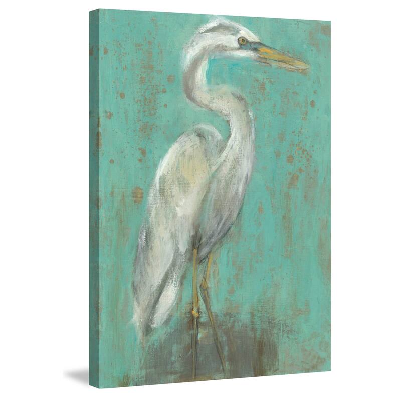 Marmont Hill - 'Seaspray Heron I' Painting Print on Wrapped Canvas - Multi-Color