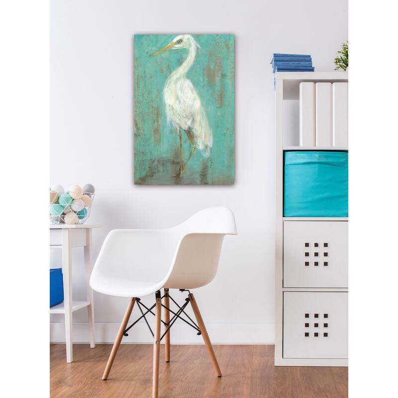 Marmont Hill - 'Seaspray Heron II' Painting Print on Wrapped Canvas - Multi-Color