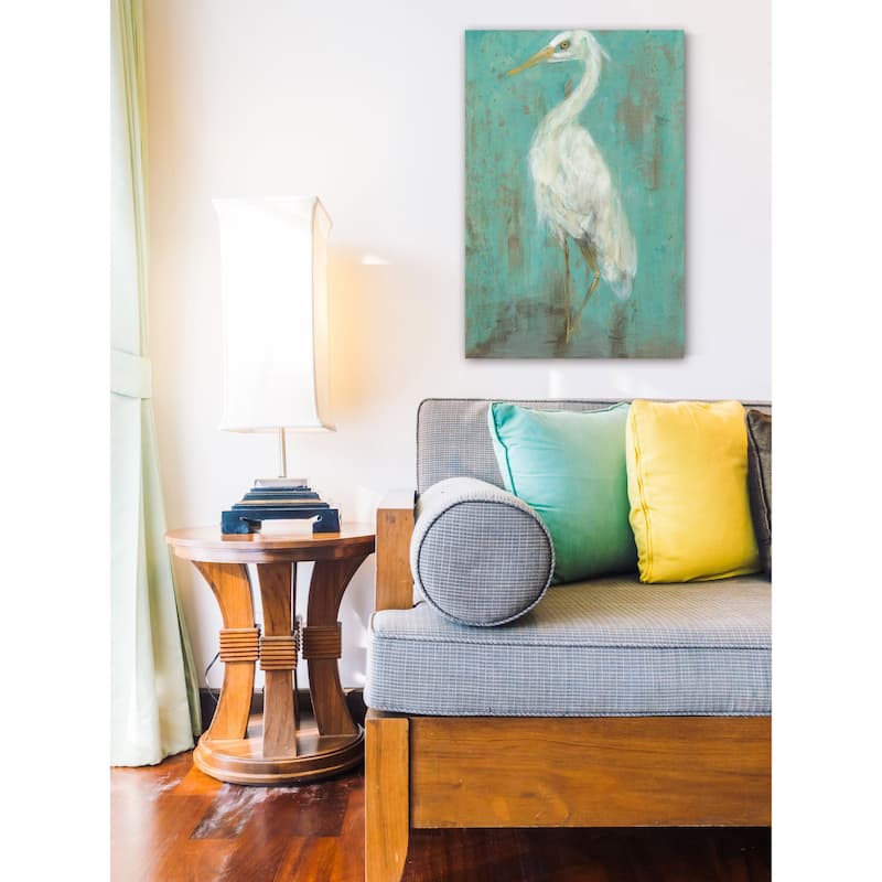 Marmont Hill - 'Seaspray Heron II' Painting Print on Wrapped Canvas - Multi-Color