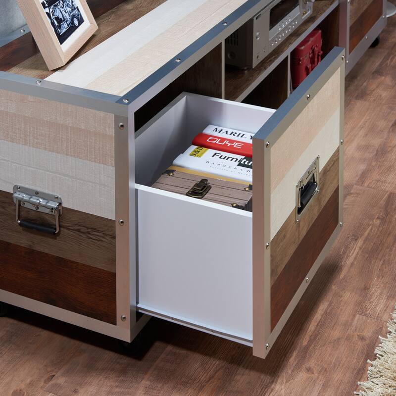 Yed Urban 70-inch Metal Multi-functional Storage TV Console by Furniture of America