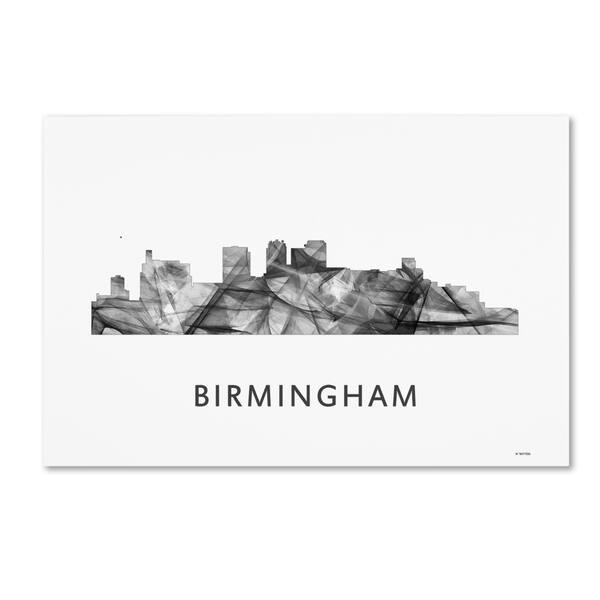 Marlene Watson 'Birmingham Alabama Skyline WBBW' Canvas Art
